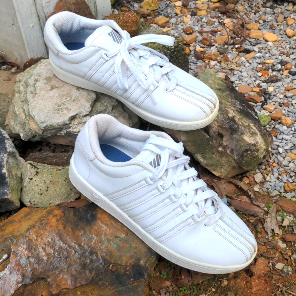 K-Swiss Classic VN Heritage White Leather Sneaker AKA Classic BlueRibbon…